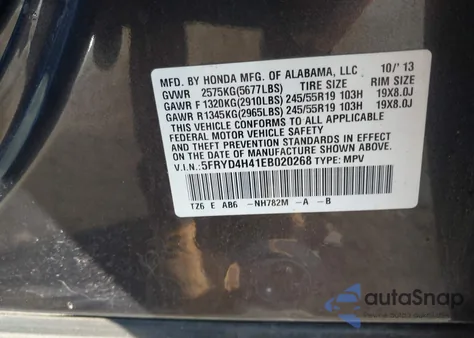 2014 Acura Mdx Technology Package z USA, uszkodzony, nr VIN 5FRYD4H41EB020268